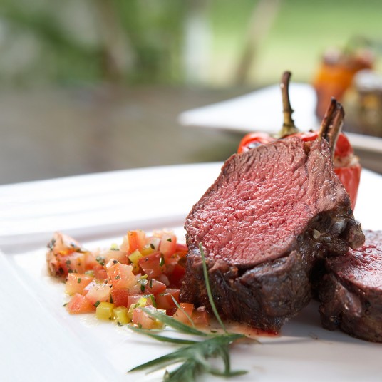 Grilled chops with baked stuffed pepper Graham Brown2