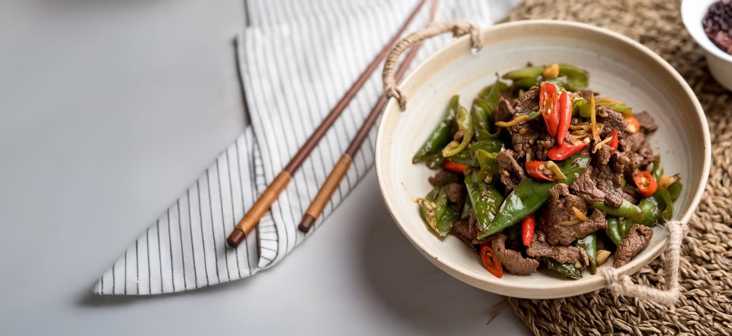 Sichuan style stir fried venison rump Unknown