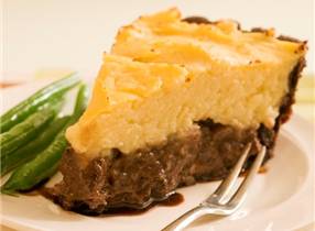 Bitter Chocolate Venison Pie with Potato and Celeriac Topping