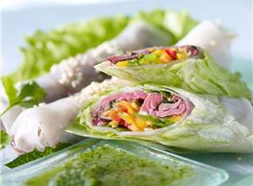 New Zealand Venison Vietnamese Style Summer Rolls with Nam Prik