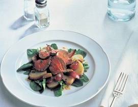 Venison loin with coriander crust and Provencal vegetables 